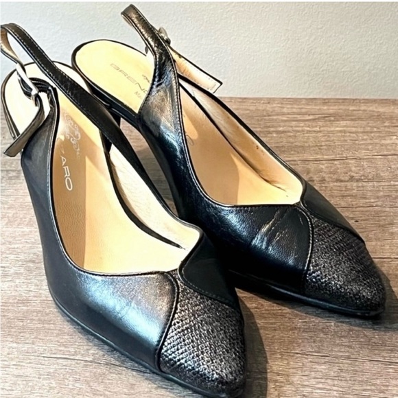 Brenda Zaro Point Toe Sling Back Heels - Picture 4 of 16